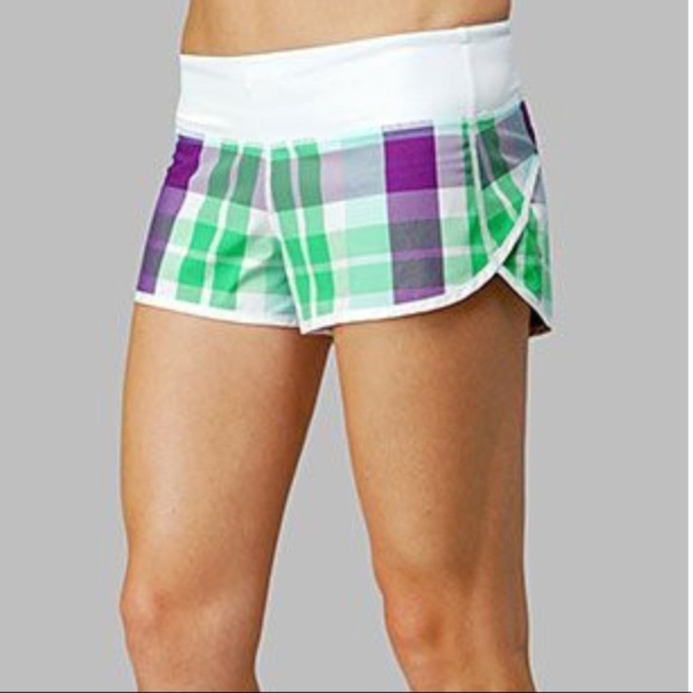 Lululemon Speed Shorts-Size 6-Foxy Plaid
